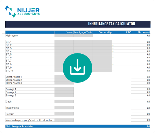 IHT Calculator Download Nijjer Accountants